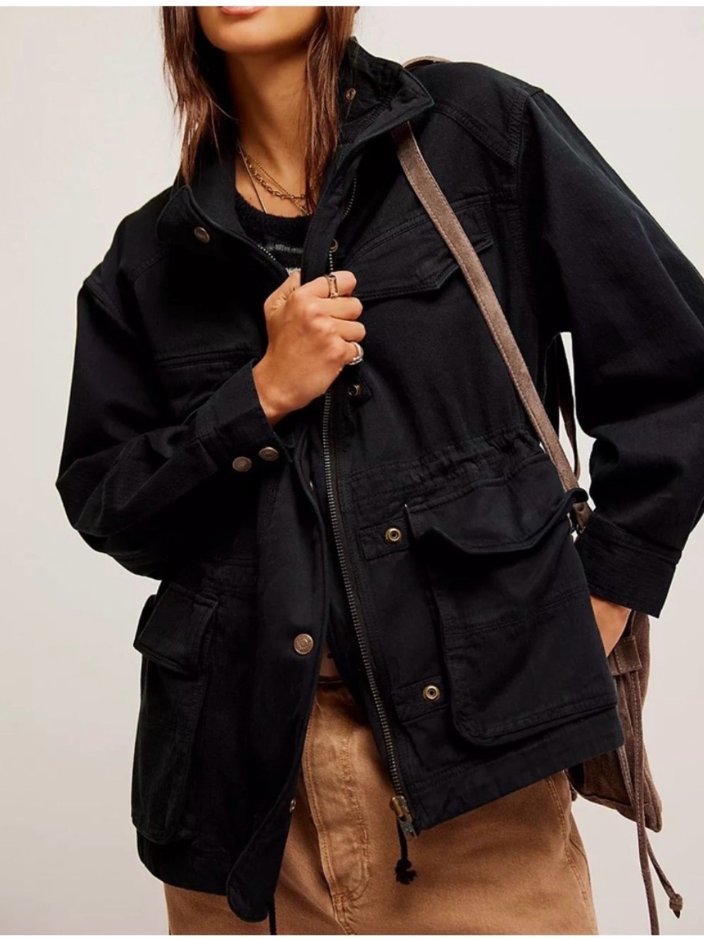 Free People Arya Utility Jacket with Front Pockets